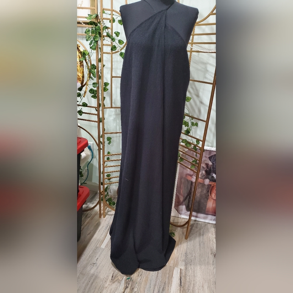 Free People Black Maxi Wrap Dress
